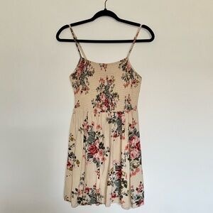 Angie Cream Floral Mini Dress